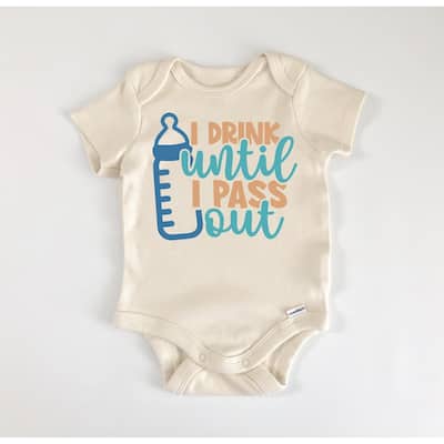 Milk Blue - Baby Boy Girl Clothes Infant Bodysuit Funny Cute Newborn