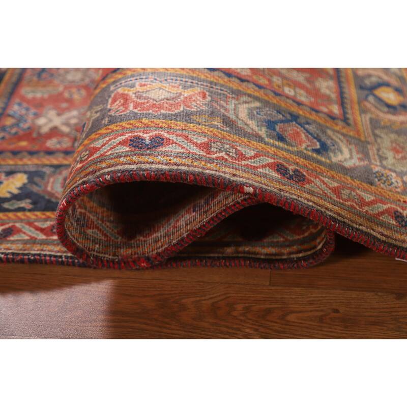 Vegetable Dye Shiraz Kashkoli Persian Antique Rug Handmade Wool Carpet - 3'5"x 5'0"