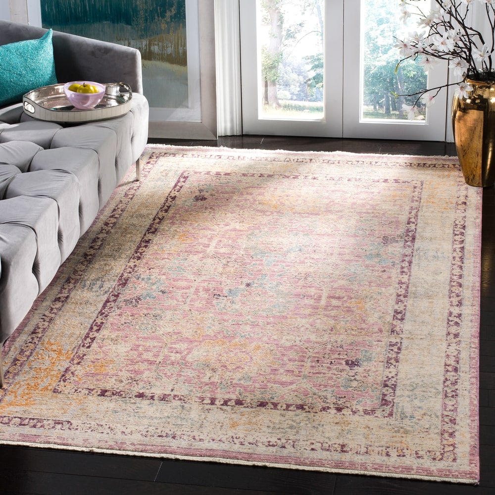 SAFAVIEH Illusion Marci Vintage Boho Oriental Viscose Rug with