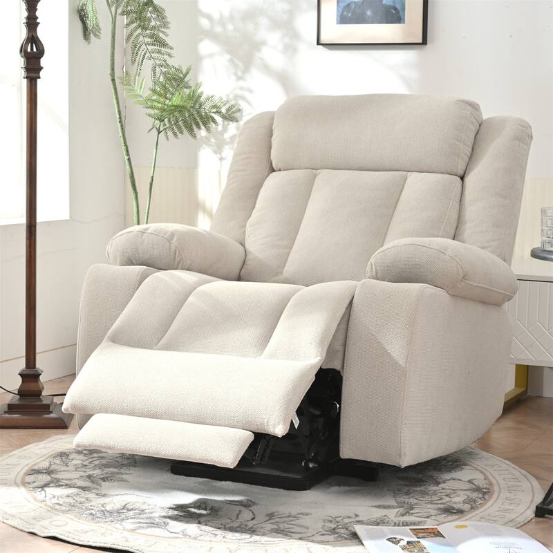 Power Lift Recliner Chair for Elderly, Classic Single Sofa with 2 Cup Holders,Side Pockets,Remote Control