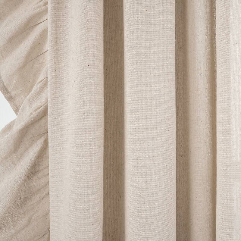 Lush Decor Linen Ruffle Window Curtain Panel (Single)