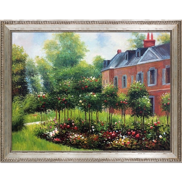 Pierre-Auguste Renoir 'The Rose Garden at Wargemont, 1879' Hand Painted Oil Reproduction