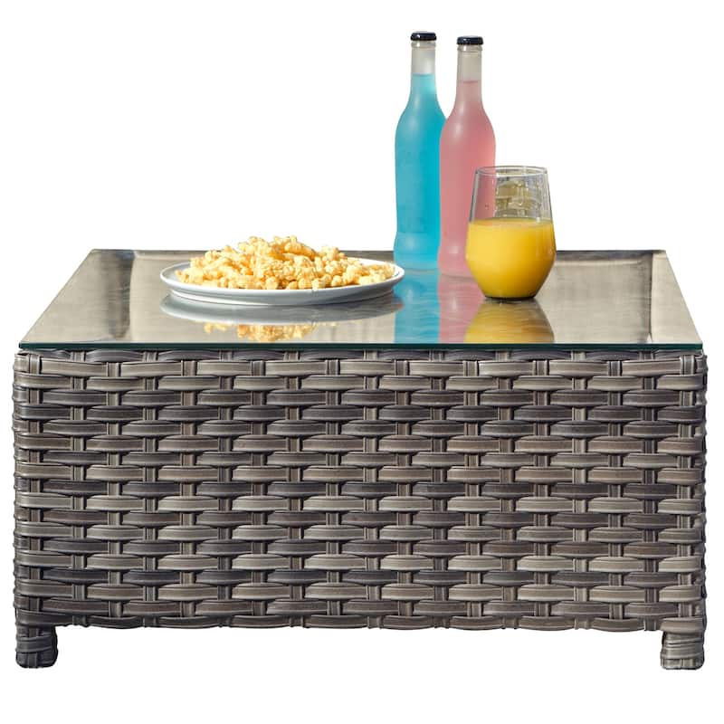 OVIOS Patio Furniture Deep Seat Wicker 9-piece Set