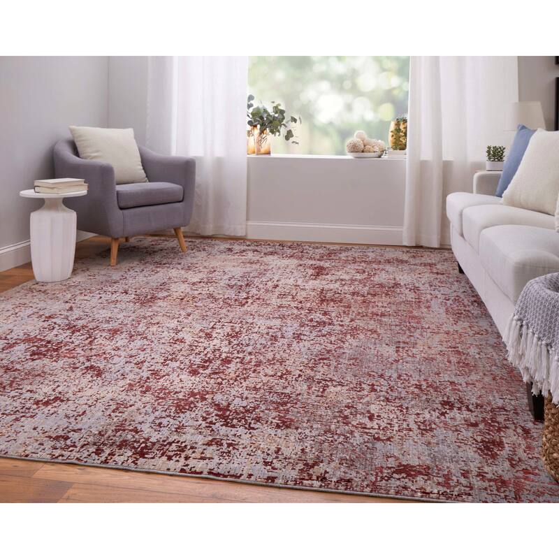 Grand Bazaar Breigh Machine Made Watercolor Modern Area Rug