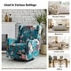 preview thumbnail 31 of 44, Gastone Transitional Floral Fabric Nursery Recliner with Curved Arms by HULALA HOME(Set of 2)