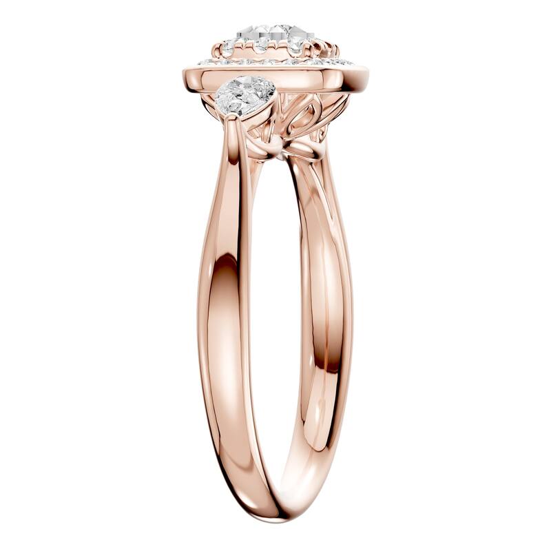 AEON Eternal Blossom Cushion 0.60ct Lab Grown Diamond Cluster Halo Ring