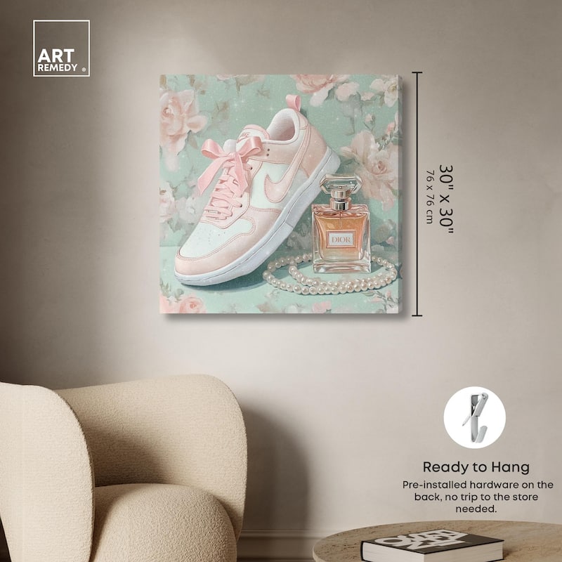 Petite and Cute Sneaker Canvas by Art Remedy, Gallery Wrapped
