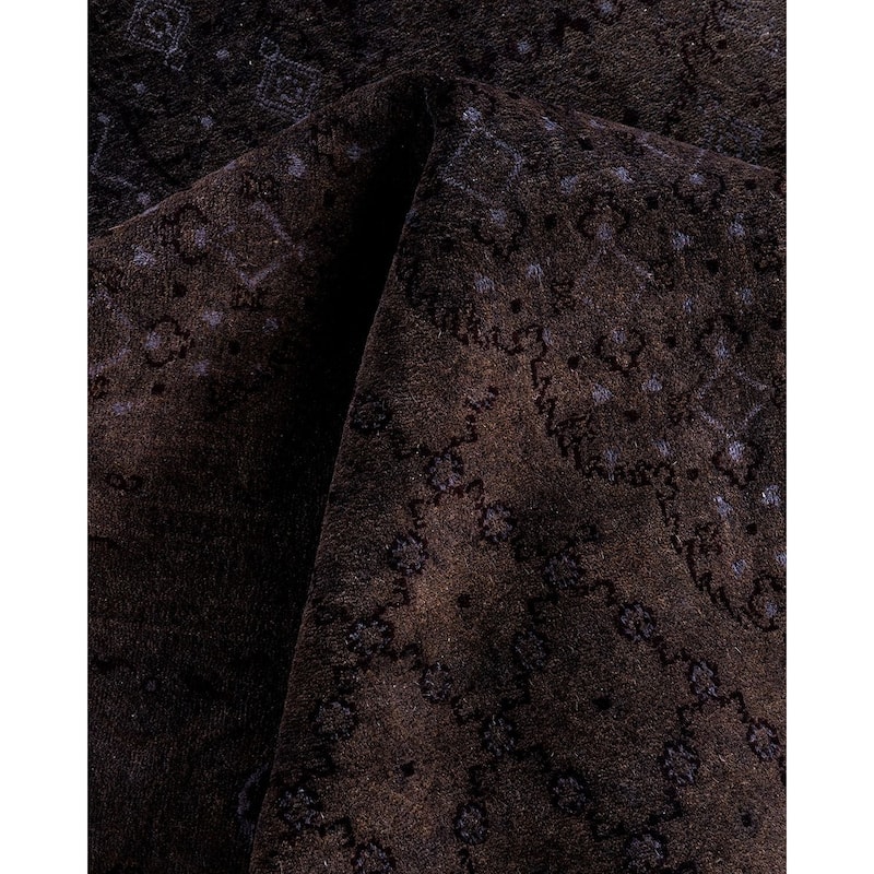 Fine Vibrance One-of-a-Kind Hand-Knotted Area Rug - Brown, 9' 0" x 13' 4" - 9' 0" x 13' 4"