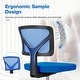 preview thumbnail 18 of 44, Office Computer Desk Chair with Wheels, Ergonomic Low-Back Mesh Rolling Work Swivel Chairs, Armless Comfortable Lumbar Support