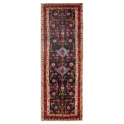 ECARPETGALLERY Hand-knotted Andelz Navy Wool Rug - 3'7 x 10'1