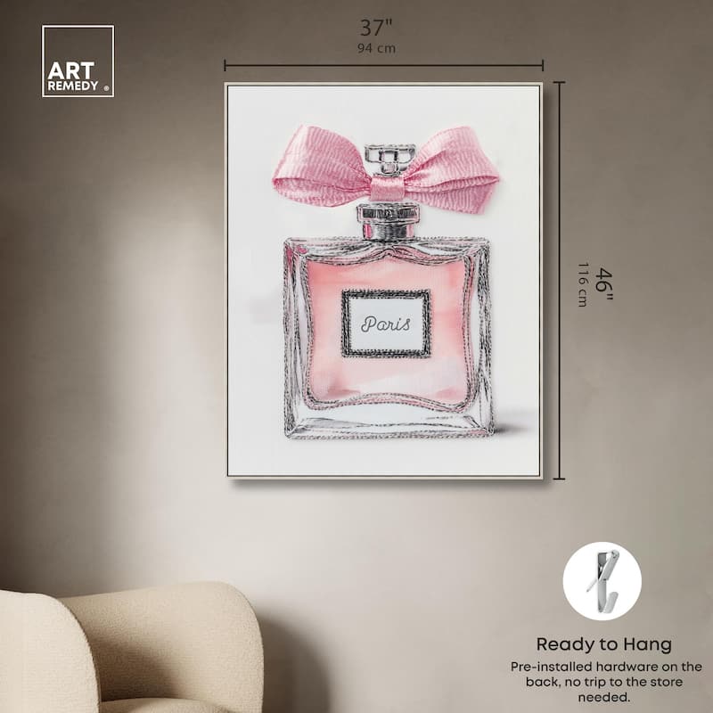 Simple Perfume Bow Canvas by Art Remedy