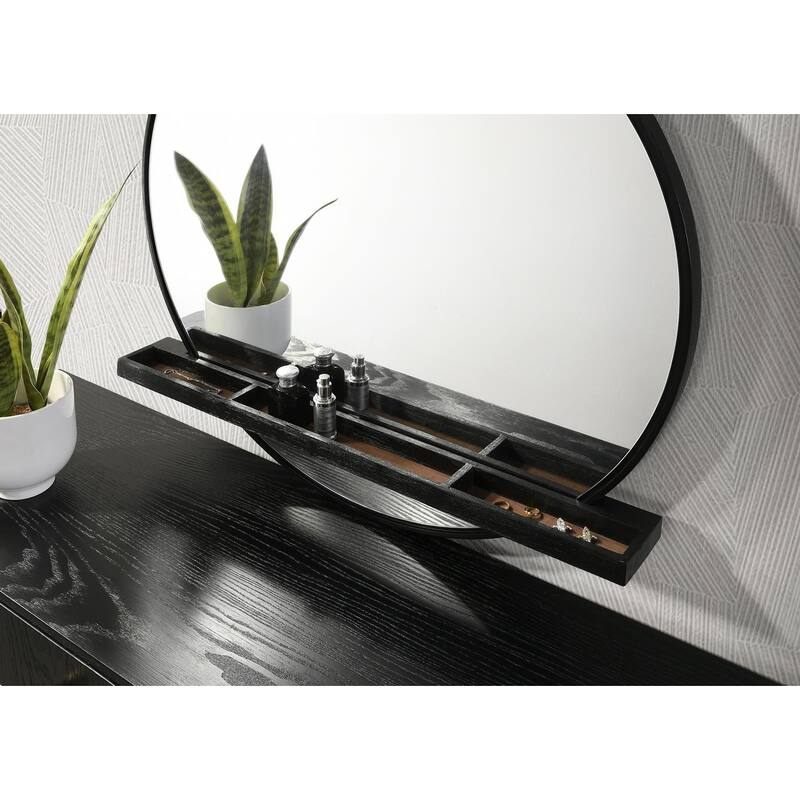 Anser Black and Natural 5-piece Bedroom Set