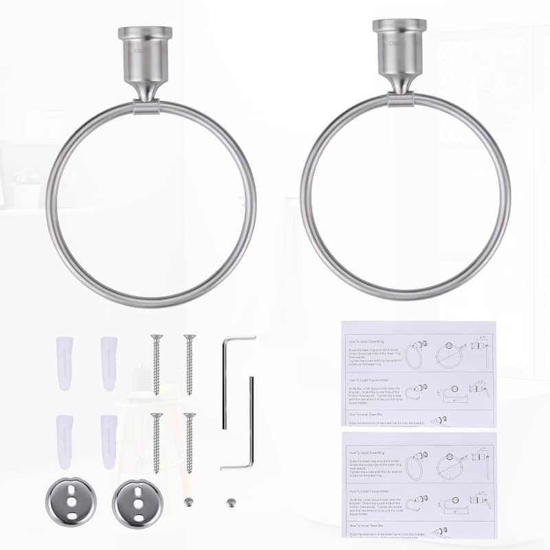 2PCS Wall Mounted Towel Ring