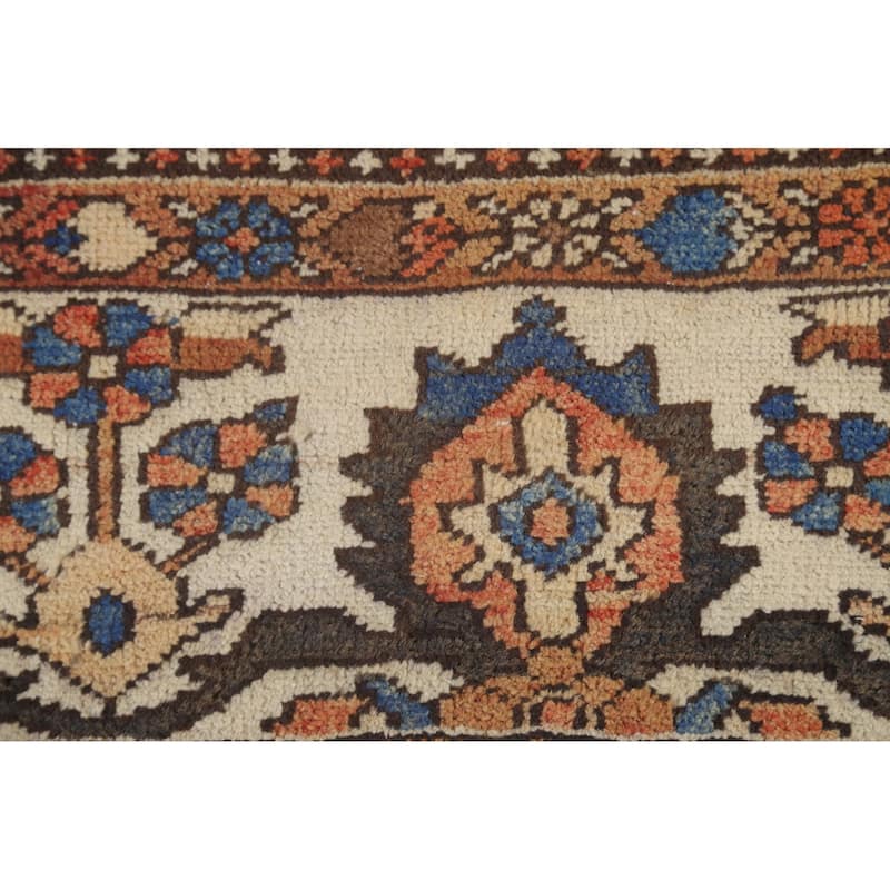 Geometric Bakhtiari Persian Vintage Rug Handmade Wool Carpet - 6'10"x 10'2"