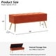 preview thumbnail 77 of 92, Velvet Storage Ottoman Bench with gold legs and Nailhead Trim for Bedroom/End of Bed/Entryway/Window