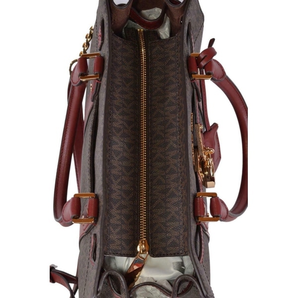 michael kors tan leather satchel