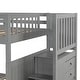 preview thumbnail 7 of 15, Full Over Full Size Bunk Stairway Bed with Twin Size Trundle and Storage Drawers, Solid Wood Detachable Bunkbed Bedframe