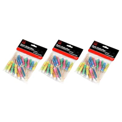 Chef Craft 24pc Party Umbrella Picks - Great for Cocktail Drinks & Appetizers