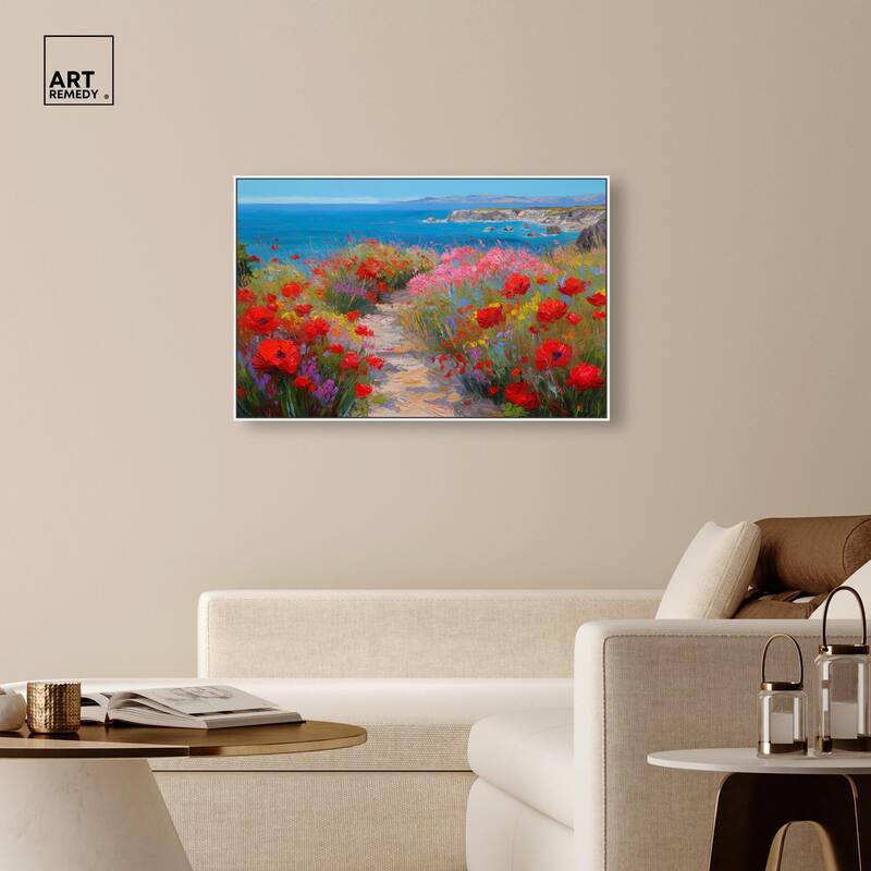 Ocean View Bloom I Canvas by Art Remedy