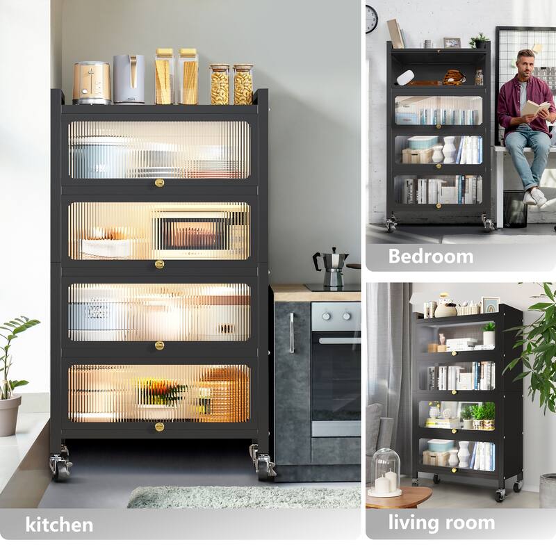 MEGA CASA 5 - Layer Steel Accent Cabinet with Door - N/A