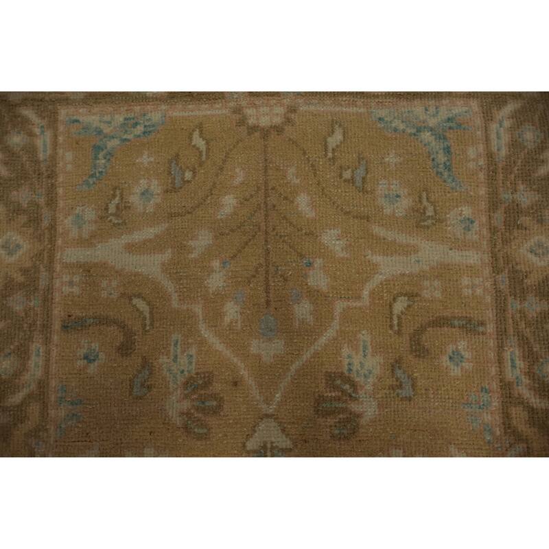 Hand Knotted Oriental 100% Wool Carpet Traditional All-Over Brown Ziegler Area Rug - 3' 11'' X 2' 0''