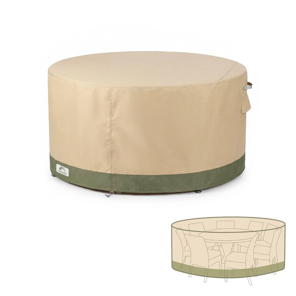 Aoodor Heavy Duty Outdoor Round Furniture Set Cover