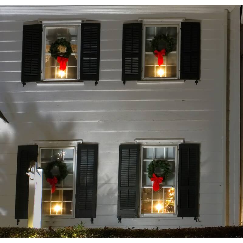 Solar Powered LED Flameless Christmas Holiday Window Candle With Suction Cup