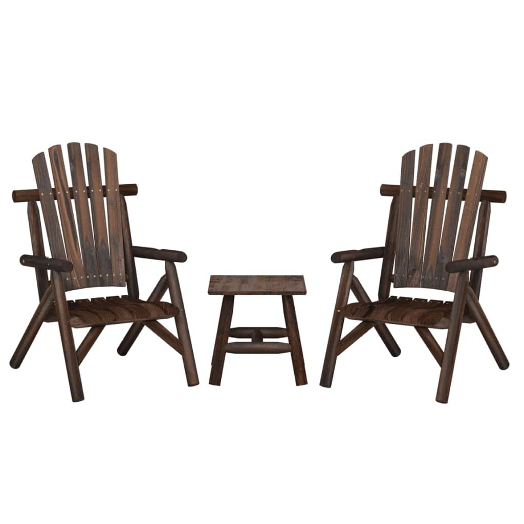 vidaXL Patio Furniture Set Outdoor Patio Lounge Set Chair Solid Wood Spruce