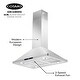 preview thumbnail 11 of 9, Cosmo 36 in. Ducted Island Mount Range Hood in Stainless Steel with LED Lighting, Permanent Filters