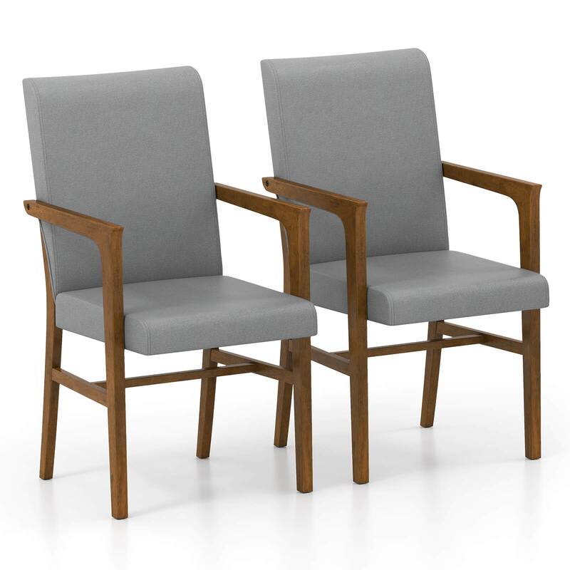 Costway Mid-Century Modern Dining Chairs Set of 2/4 Upholstered Accent - 2 pcs - Set of 2