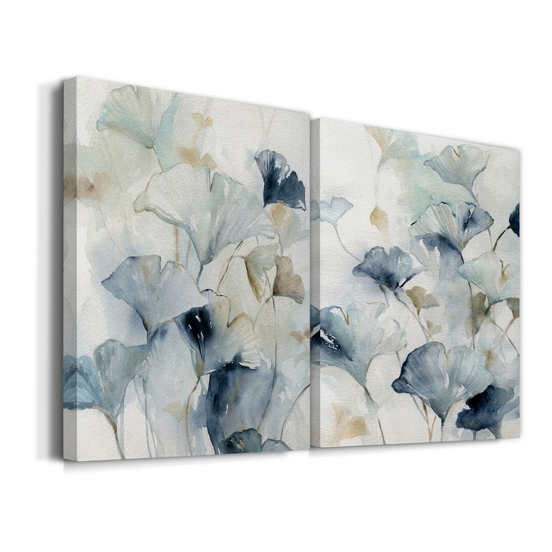 Indigo Ginkgo I Premium Gallery Wrapped Canvas - Ready to Hang