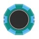 preview thumbnail 2 of 21, 12ft Portable Inflatable Recreational Water Bouncer Trampoline with 3-Step Ladder and Electric Air Pump Blue & Green