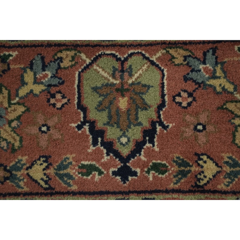 Hand Knotted Oriental 100% Wool Carpet Traditional All-Over Navy Blue & Blues Tabriz Area Rug - 8' 10'' X 5' 9''