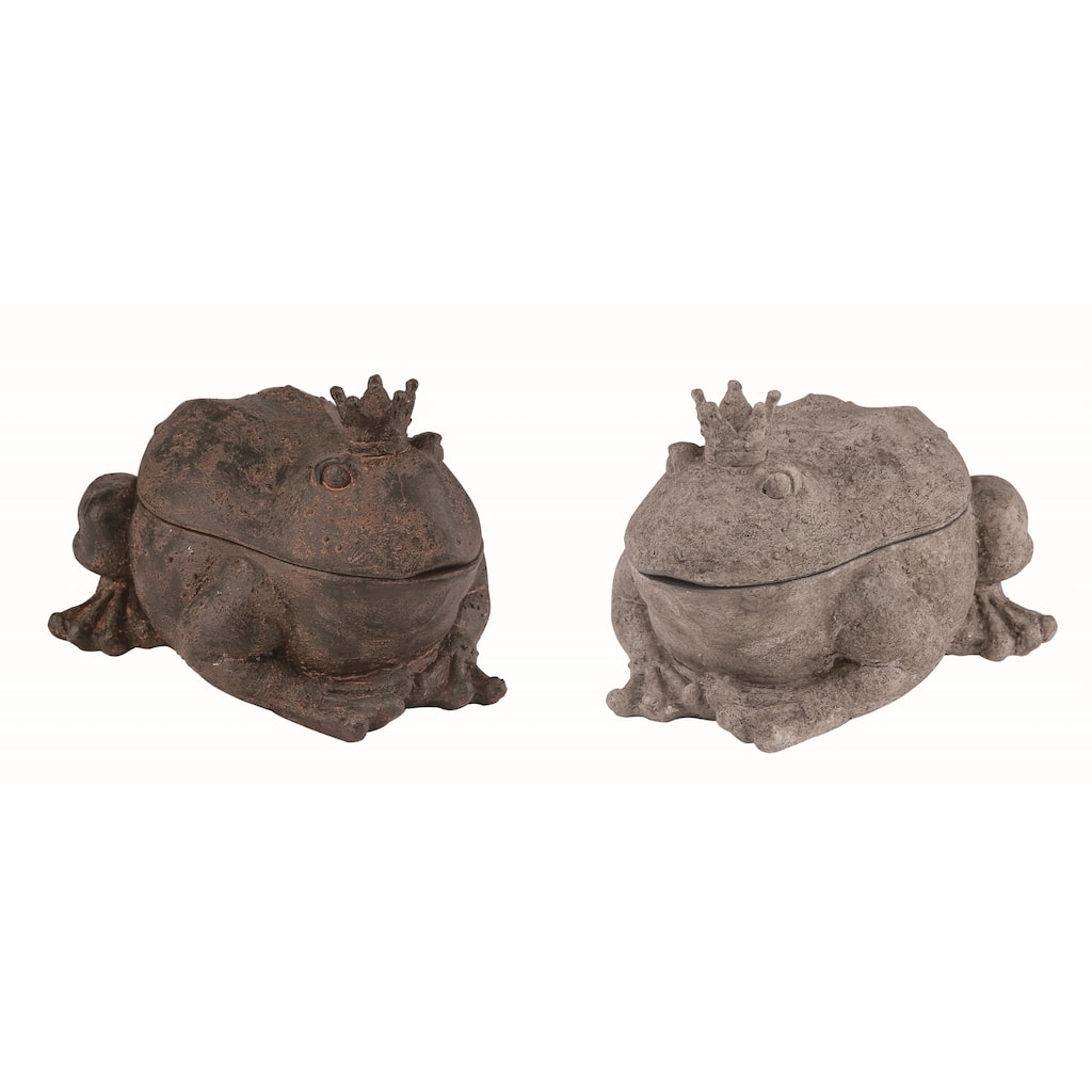 Transpac Resin Frog Container Set of 2 Spring Home Decorations
