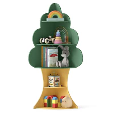 Costway Tree Bookshelf for Kids 5-Tier Children Book Display Rack Toy - See Details