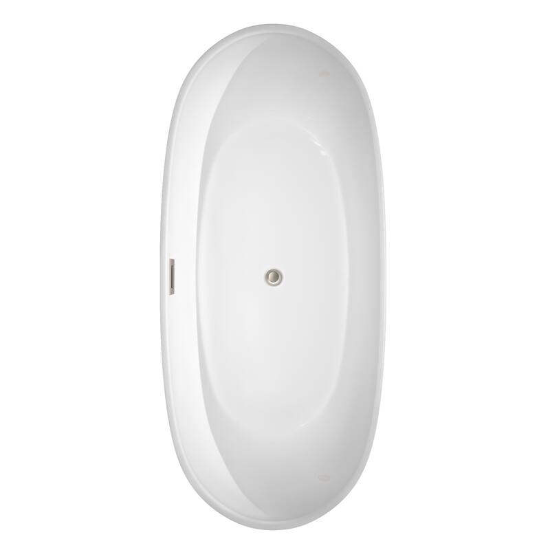Wyndham Collection Rebecca 70-inch Freestanding Bathtub with Faucet