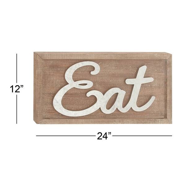 The Gray Barn Jartop Wood Metal 'Eat' Wall Sign Bed Bath & Beyond