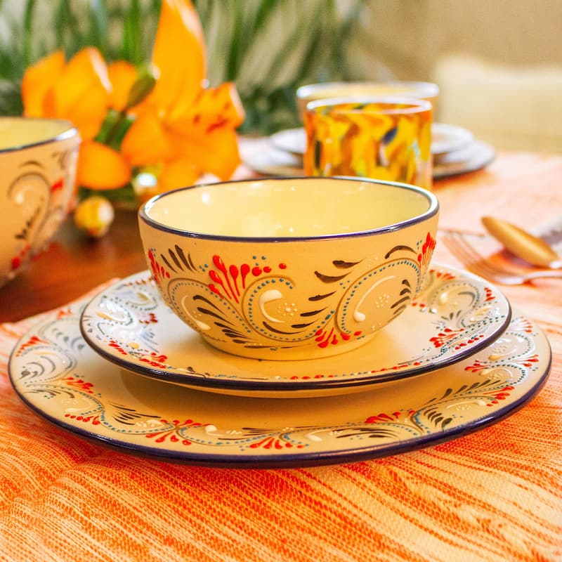 Novica Handmade Colibri Ceramic Bowls (Pair)