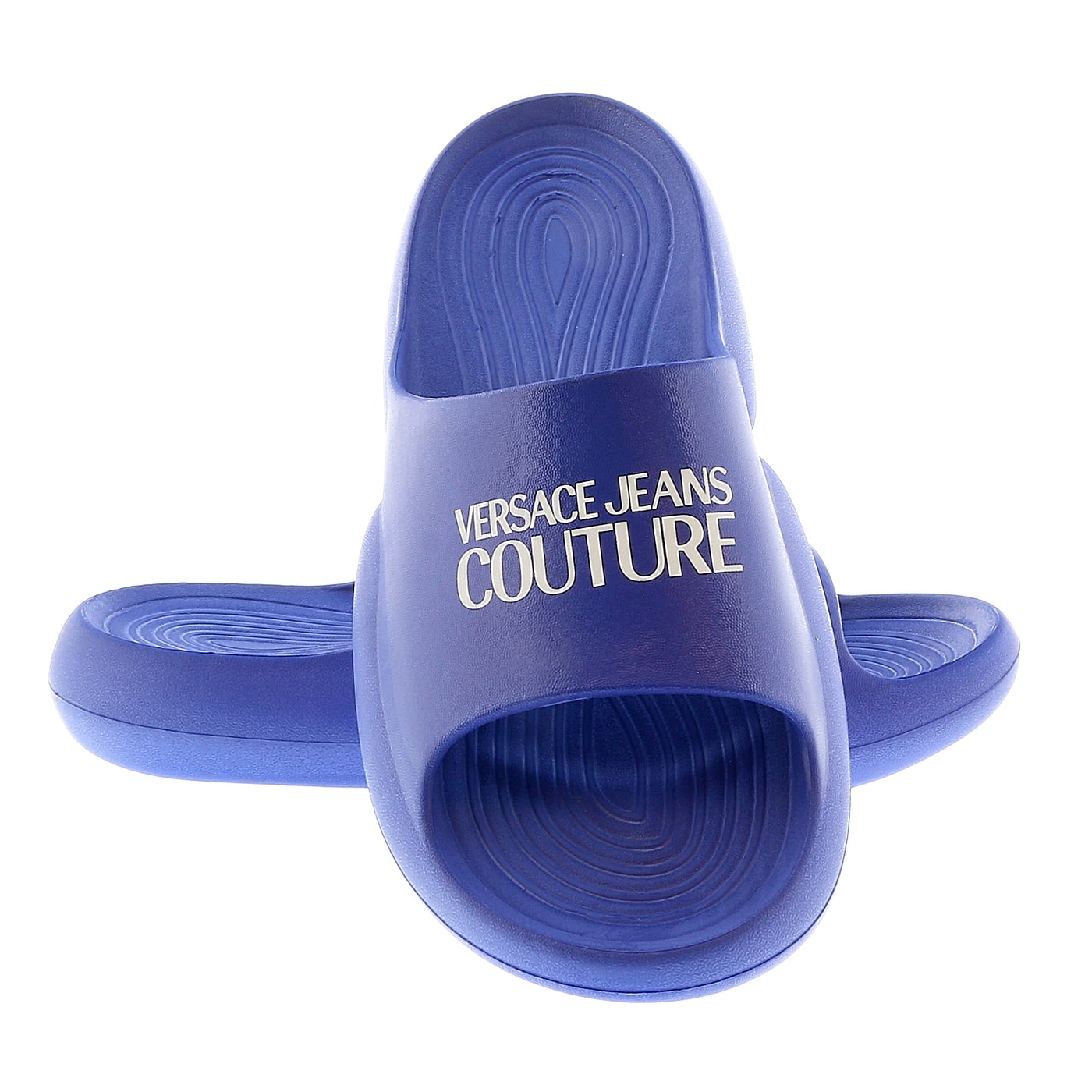 Mens Versace Jeans Couture Blue Signature Platform Slide Sandals Size: 9 - NEW Amazon.com | Versace Jeans Couture Blue Signature Platform  main image 2