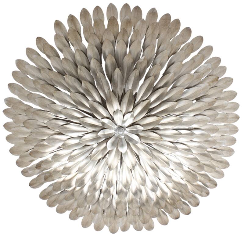 Broche 6 Light Antique Silver Ceiling Mount - 24'' W x 24'' H x 9'' D