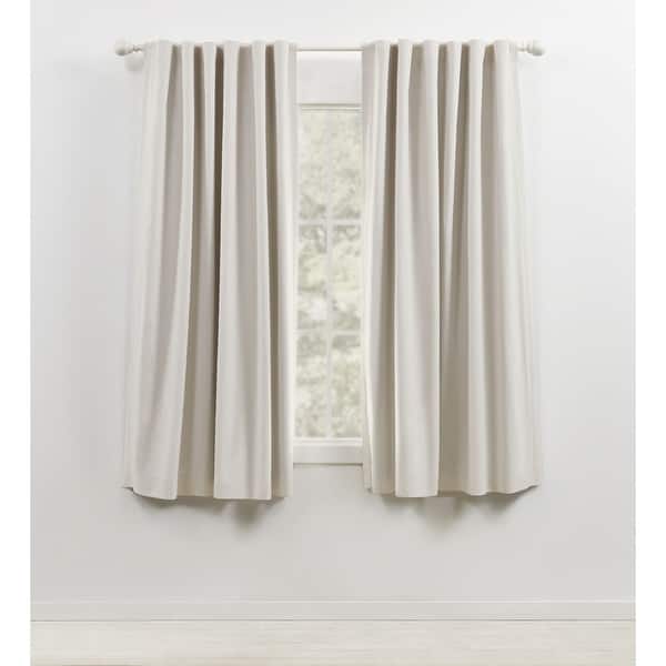 slide 2 of 9, Lauren Ralph Lauren Sallie Blackout Back Tab/Rod Pocket Curtain Single Panel 54x63 - Snowflake