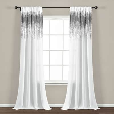 Lush Decor Shimmer Sequins Window Curtain Panel Pair - 84" x 42" - 84" x 42"