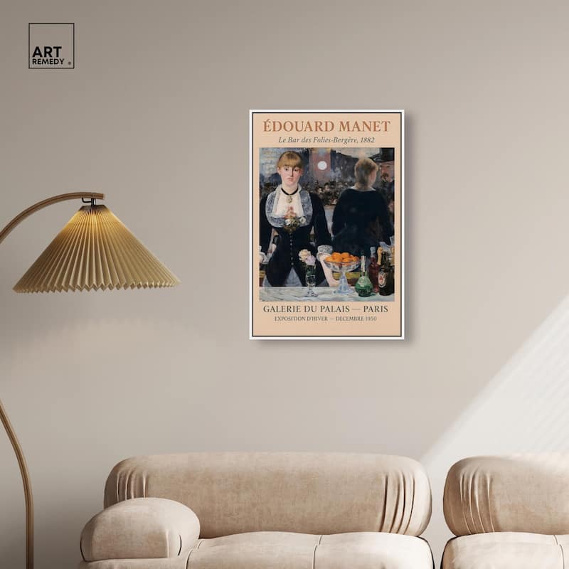 Manet's Famous Bar Canvas by Art Remedy