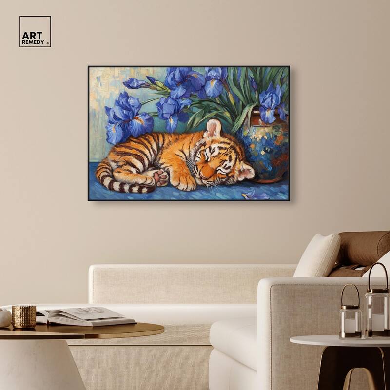 Gentle Tiger Nap Canvas by Art Remedy