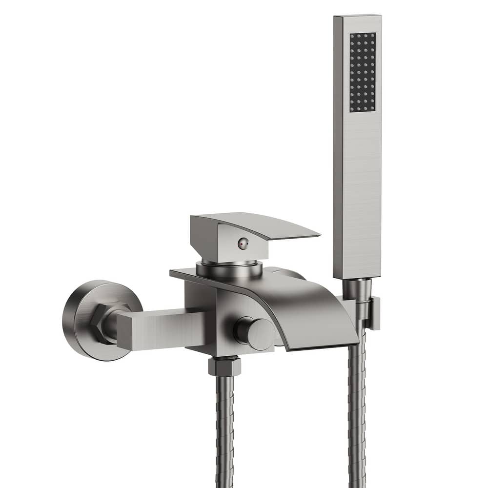 Single-Handle Wall Mount Tub Faucet with Handheld