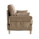 preview thumbnail 20 of 33, Chenille Upholstered 3-in-1 Convertible Sleeper Foldable Sofa Bed Recliner Chair with 3 Pillows