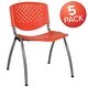 preview thumbnail 43 of 75, Powder-coated Metal/ Plastic Stackable Chair (Set of 5)