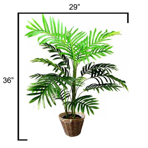 dimension image slide 0 of 2, Admired by Nature 3' Artificial Paradise Palm Tree Plants (Set of 2)