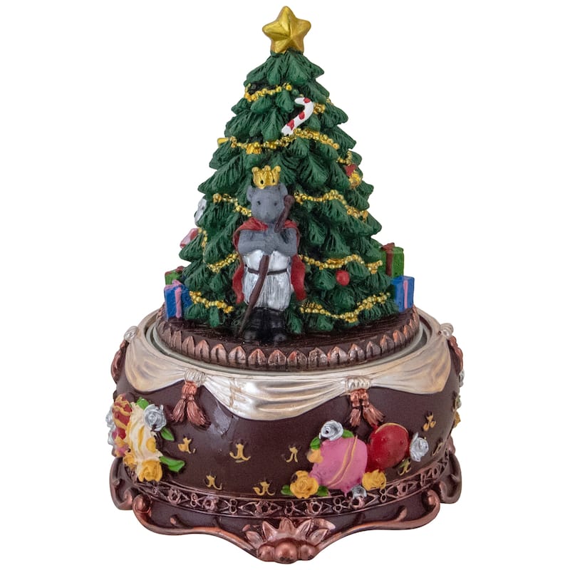 Musical Nutcracker and Ballerina Christmas Decoration - 6.25"