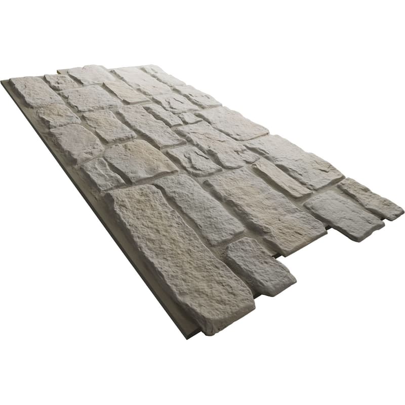 EverStone Cobblestone Faux Stone Panel, 48"W x 23 3/4"H x 1 1/8"D